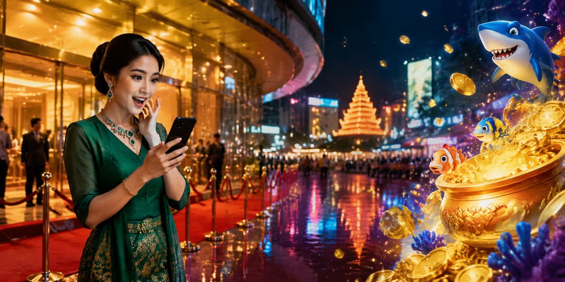 မြန်မာငါးဖမ်းဂိမ်းတစ်ခုတွင် ကစားနေသော လူများ
